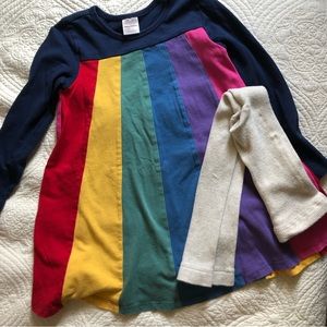 Hanna Andersson Rainbow Swing Dress & Tights size 110 (5)